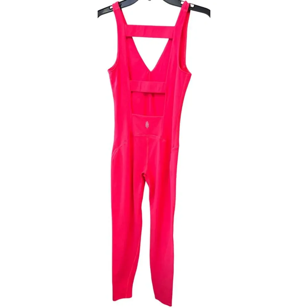 NEW FREE PEOPLE Never Better Strappy Back Jumpsuit Size XS Ret $98